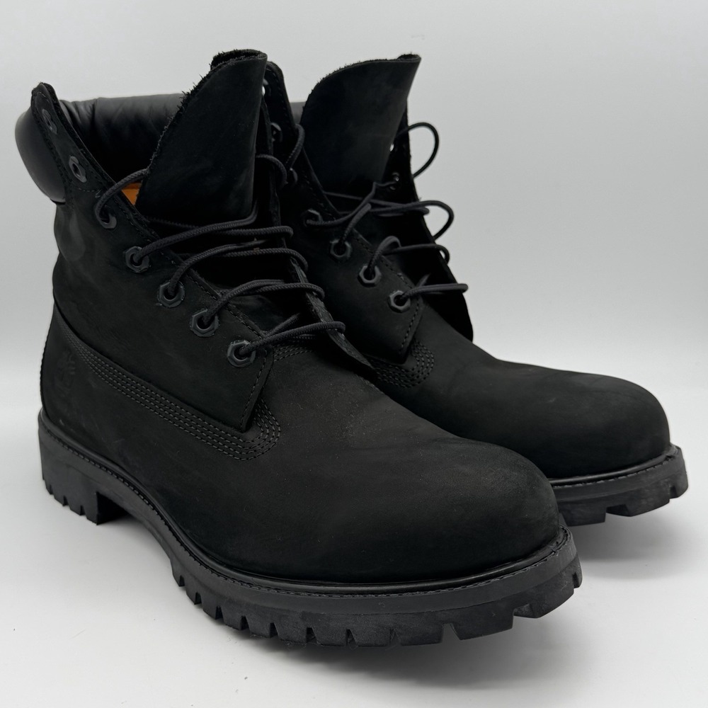 Timberland Premium 6 Inch Waterproof Boots Mens 11 M Black Nubuck Leather 10073